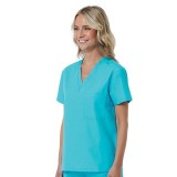 1706 Red Panda Haut Unisexe à Col en V par Maevn (Vue de Femme)