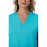 1706 Red Panda Unisex V-Neck Top by Maevn (Women's View)