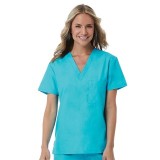 1706 Red Panda Haut Unisexe à Col en V par Maevn (Vue de Femme)