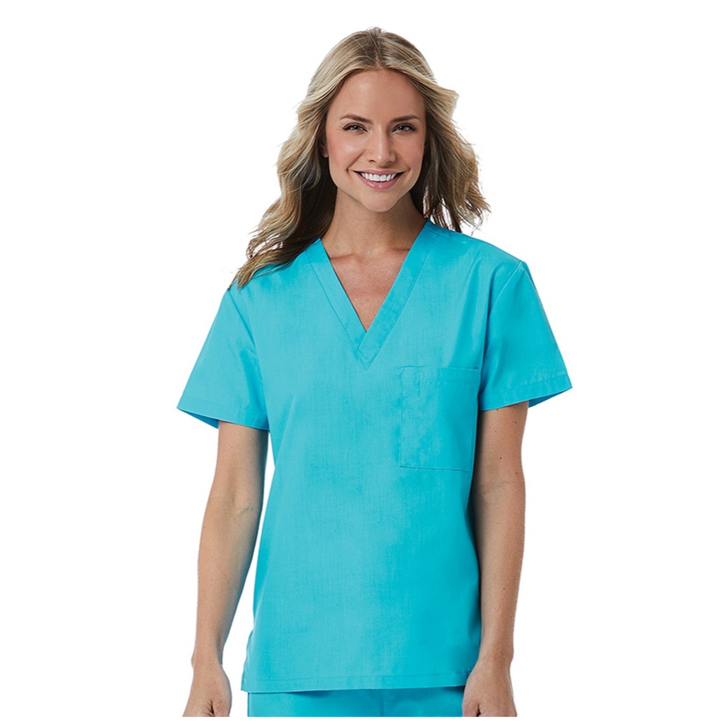 1706 Red Panda Unisex V-Neck Top by Maevn (Women's View)