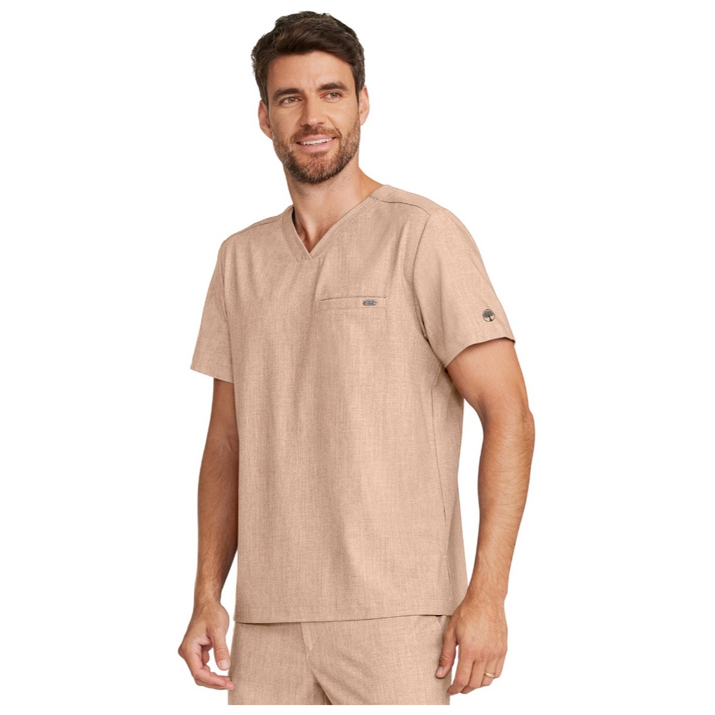 HH758 Quest Men's 1-Pocket V-Neck Scrub Top by Healing Hands