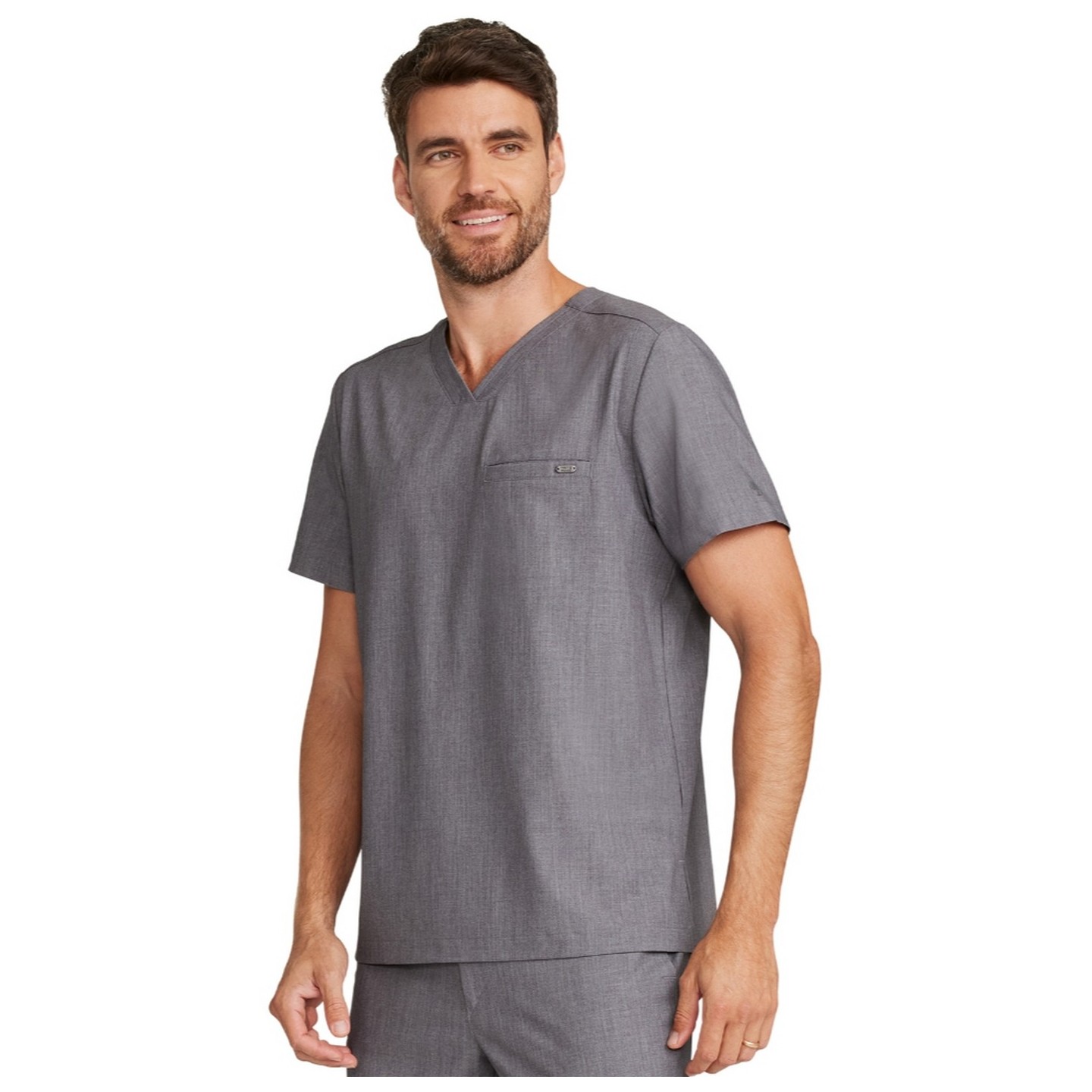 HH758 Quest Men's 1-Pocket V-Neck Scrub Top by Healing Hands