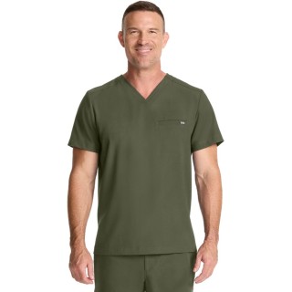 HH758 Quest Men's 1-Pocket V-Neck Scrub Top by Healing Hands