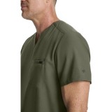 HH758 Quest Men's 1-Pocket V-Neck Scrub Top by Healing Hands