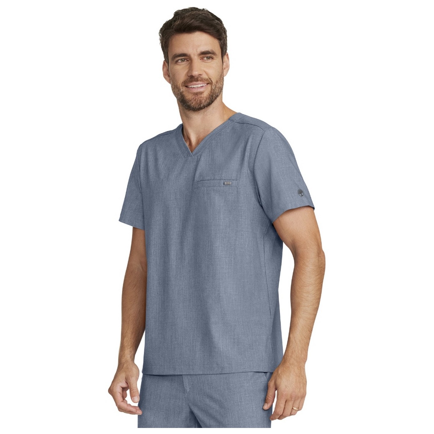 HH758 Quest Men's 1-Pocket V-Neck Scrub Top by Healing Hands