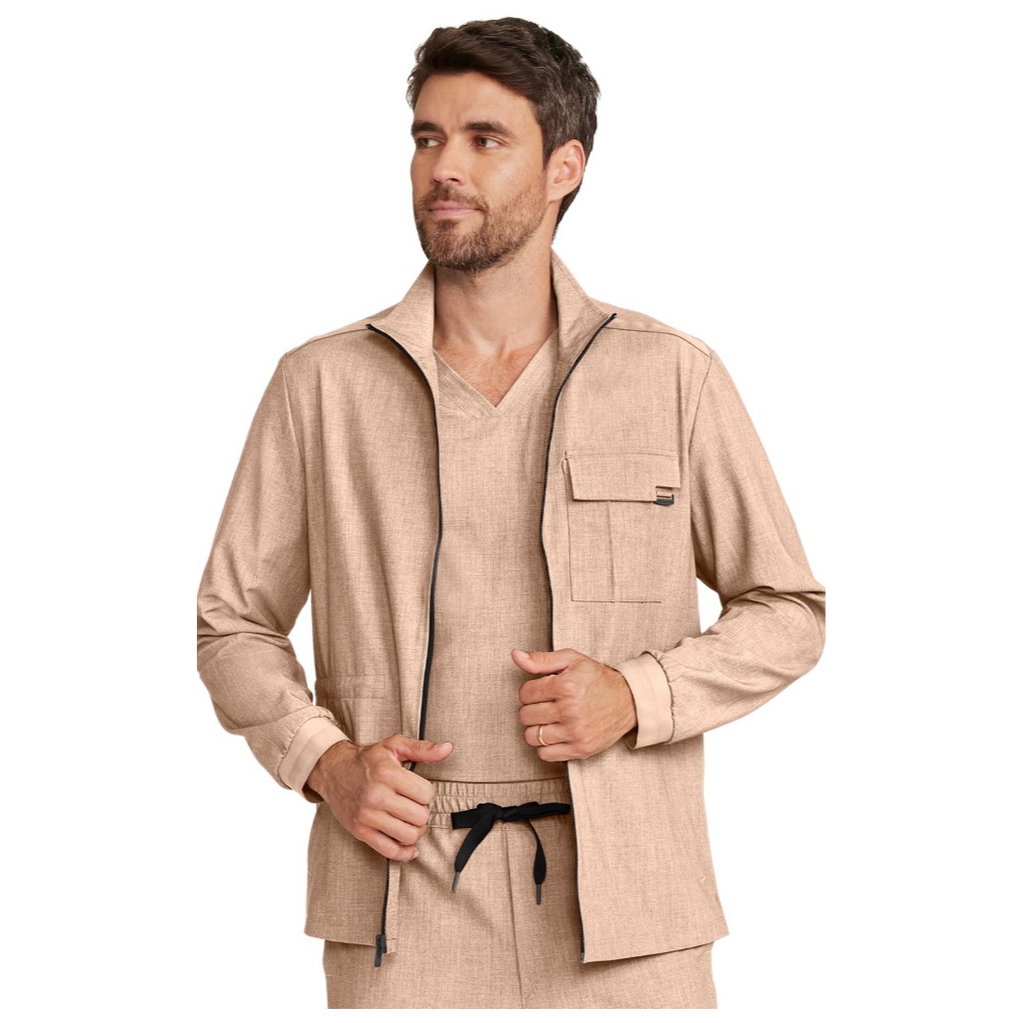 HH361 Quest Men's Austin Zip Front Utility Jacket by Healing Hands