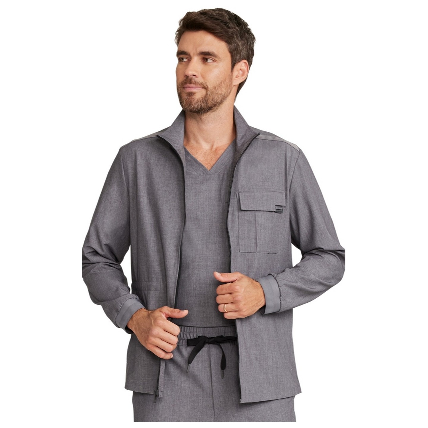 HH361 Quest Men's Austin Zip Front Utility Jacket by Healing Hands