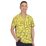 S650PR Confident Men's Print Top from SmileyWorld by koi - Trippy Smiles