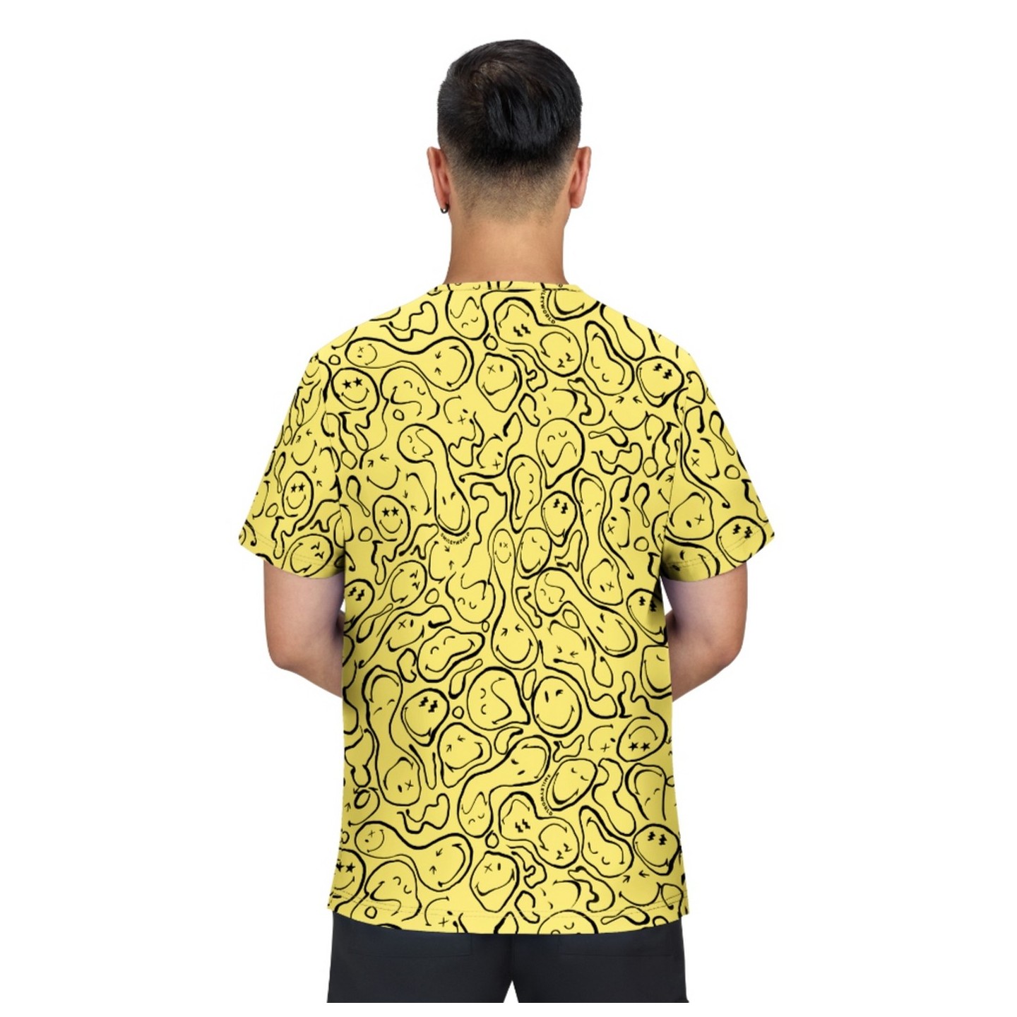S650PR Confident Men's Print Top from SmileyWorld by koi - Trippy Smiles