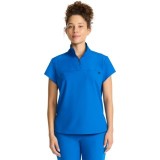 HH752 Quest Bella Partial Zip Stand Collar Scrub Top by Healing Hands