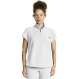 HH752 Quest Bella Partial Zip Stand Collar Scrub Top by Healing Hands
