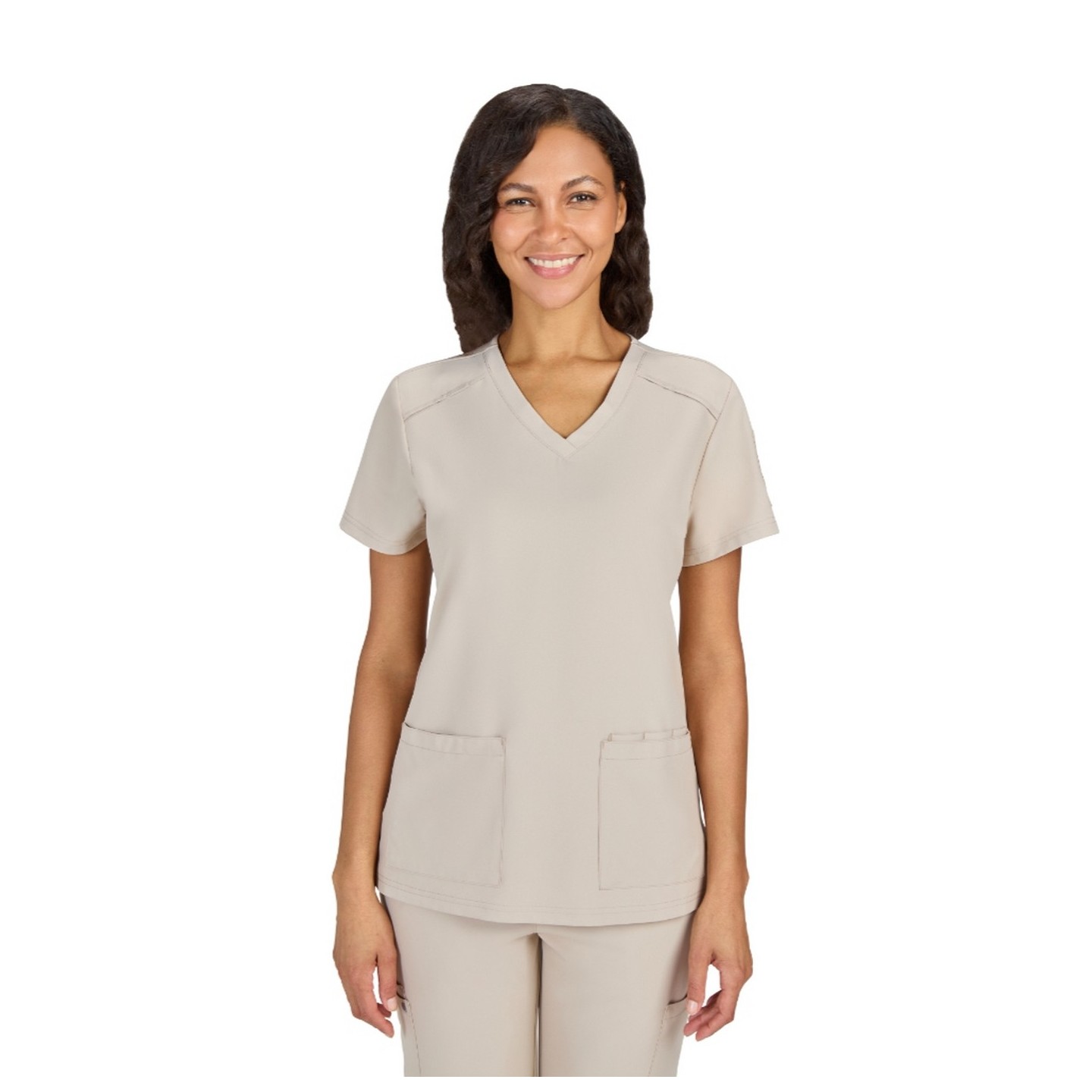 C101 Cureology Cardi Modern 2 Pocket V-Neck Top by koi