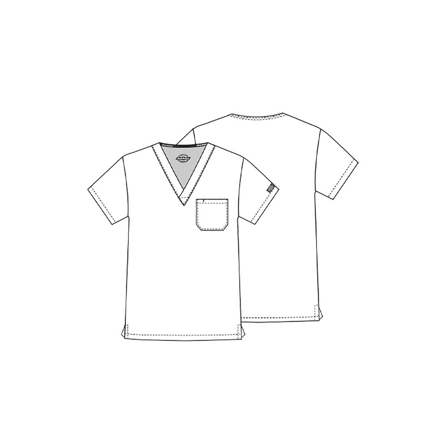 83706 Dickies EDS Signature Haut à Col en V Unisexe