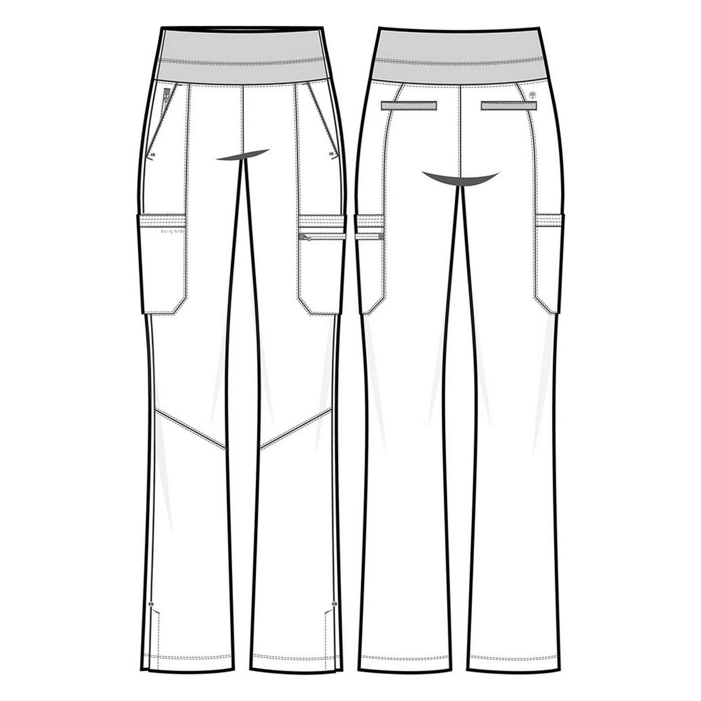 HH002 Purple Label Tina Yoga Waist Bootcut Cargo Pant by Healing Hands