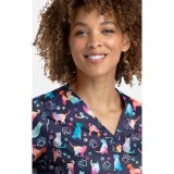 1767 Maevn V-Neck Print Top - Furr-ever Colorful