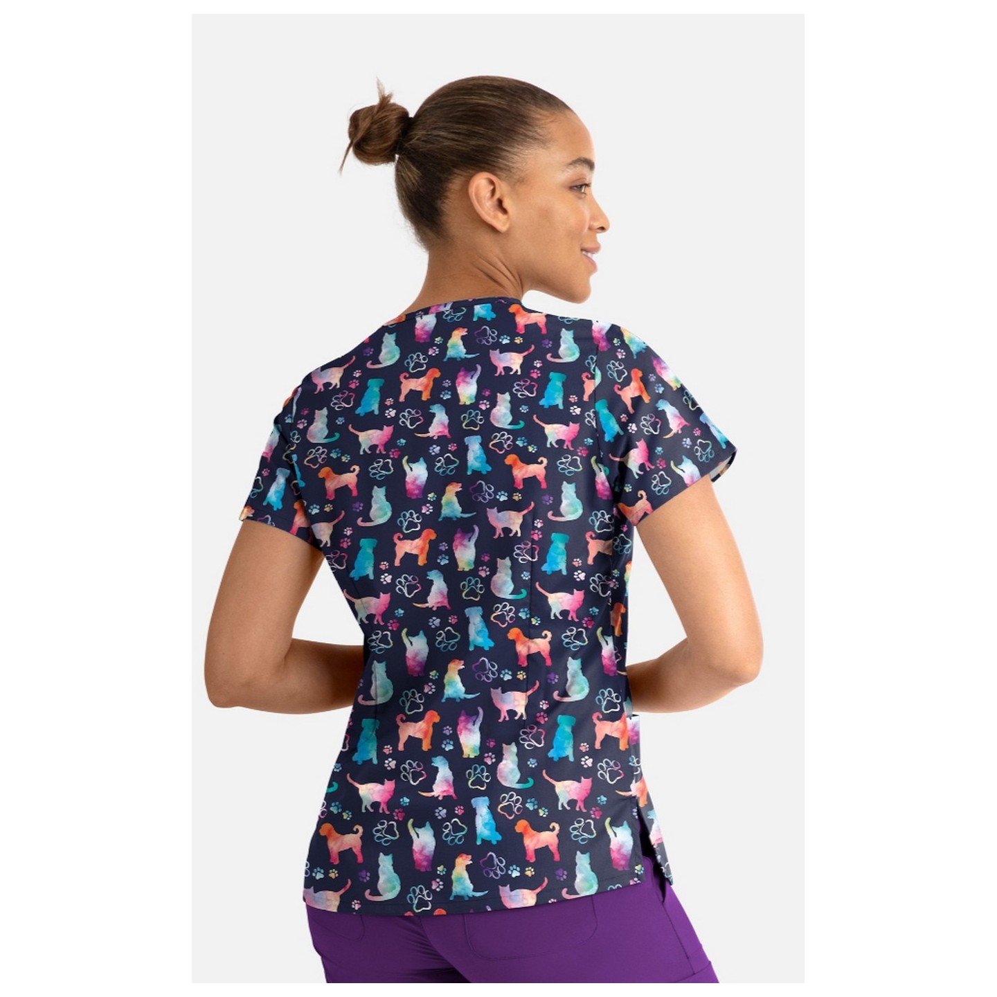 1767 Maevn V-Neck Print Top - Furr-ever Colorful