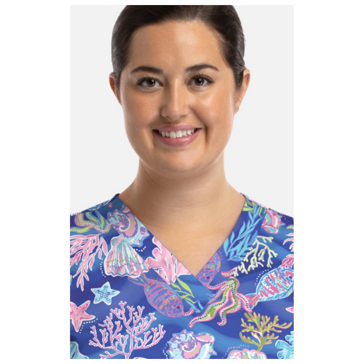 1767 Maevn V-Neck Print Top - Summer Tides