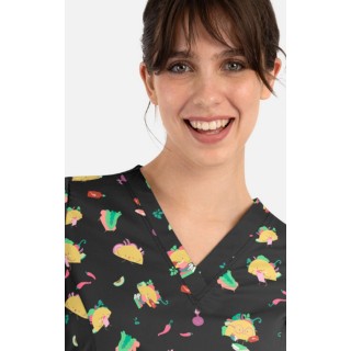 1767 Maevn V-Neck Print Top - Taco 'Bout It