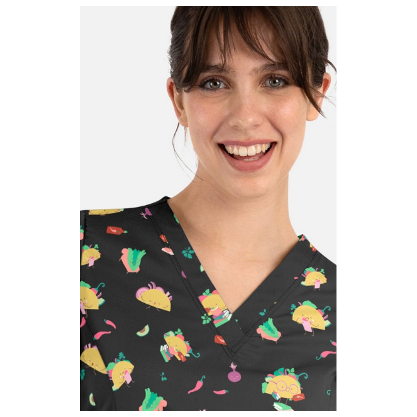 1767 Maevn V-Neck Print Top - Taco 'Bout It