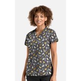 1767 Maevn V-Neck Print Top - Wild Pets