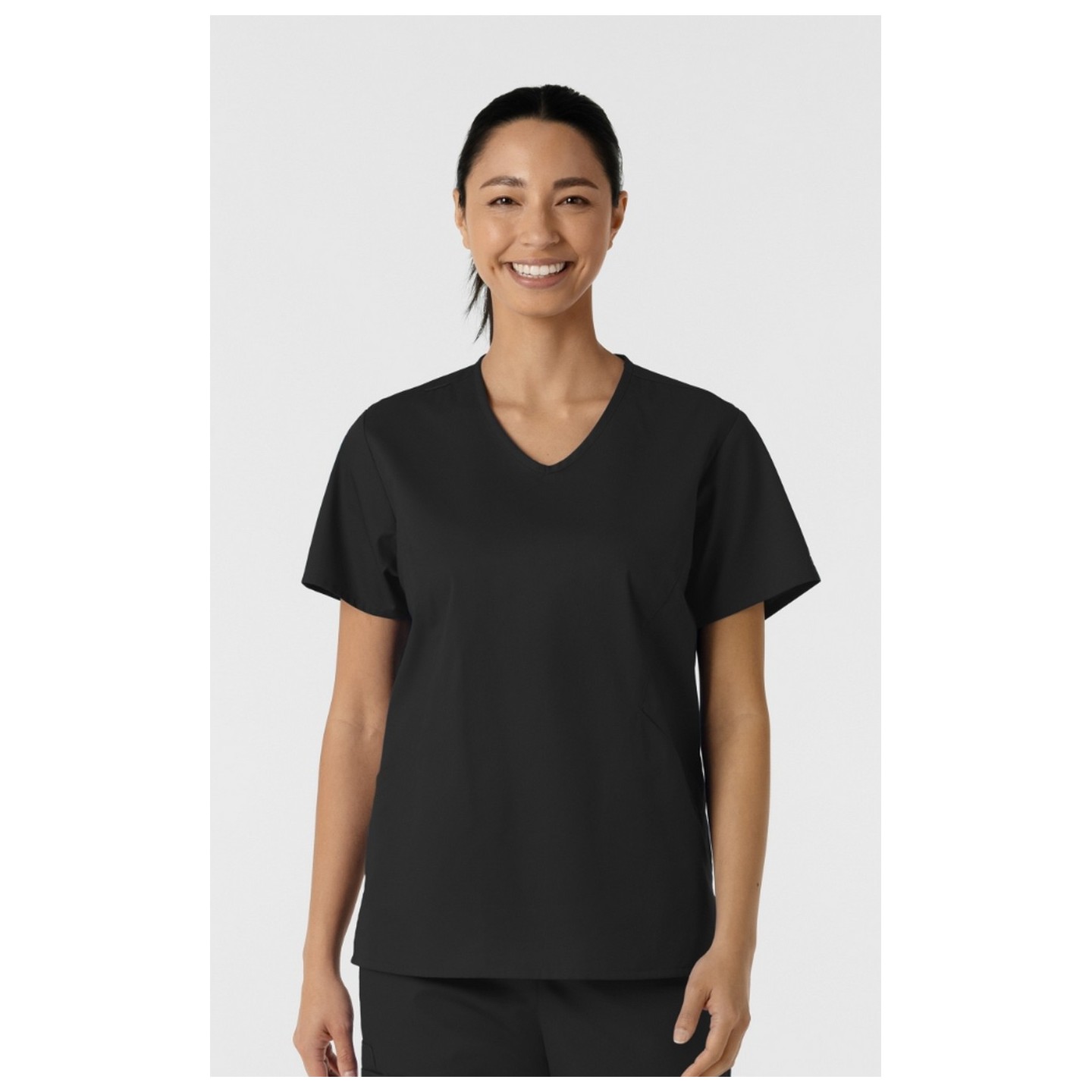 106 WORK Curved V-Neck 3 Pocket Scrub Top by WINK