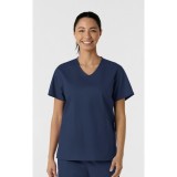 106 WORK Curved V-Neck 3 Pocket Scrub Top by WINK