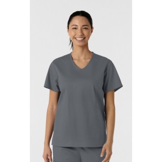 106 WORK Curved V-Neck 3 Pocket Scrub Top by WINK
