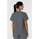 106 WORK Curved V-Neck 3 Pocket Scrub Top by WINK