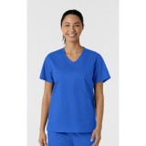 106 WORK Curved V-Neck 3 Pocket Scrub Top by WINK
