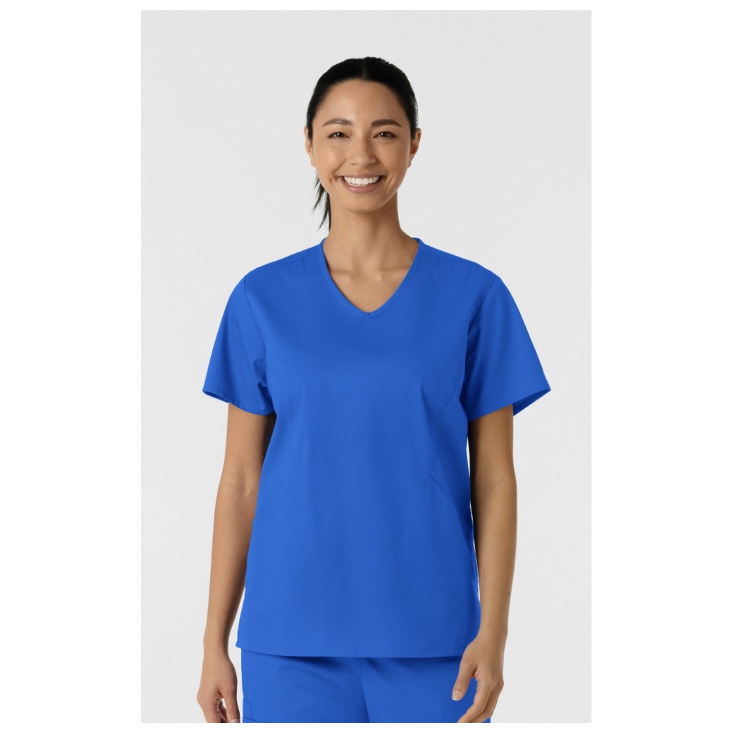 106 WORK Curved V-Neck 3 Pocket Scrub Top by WINK
