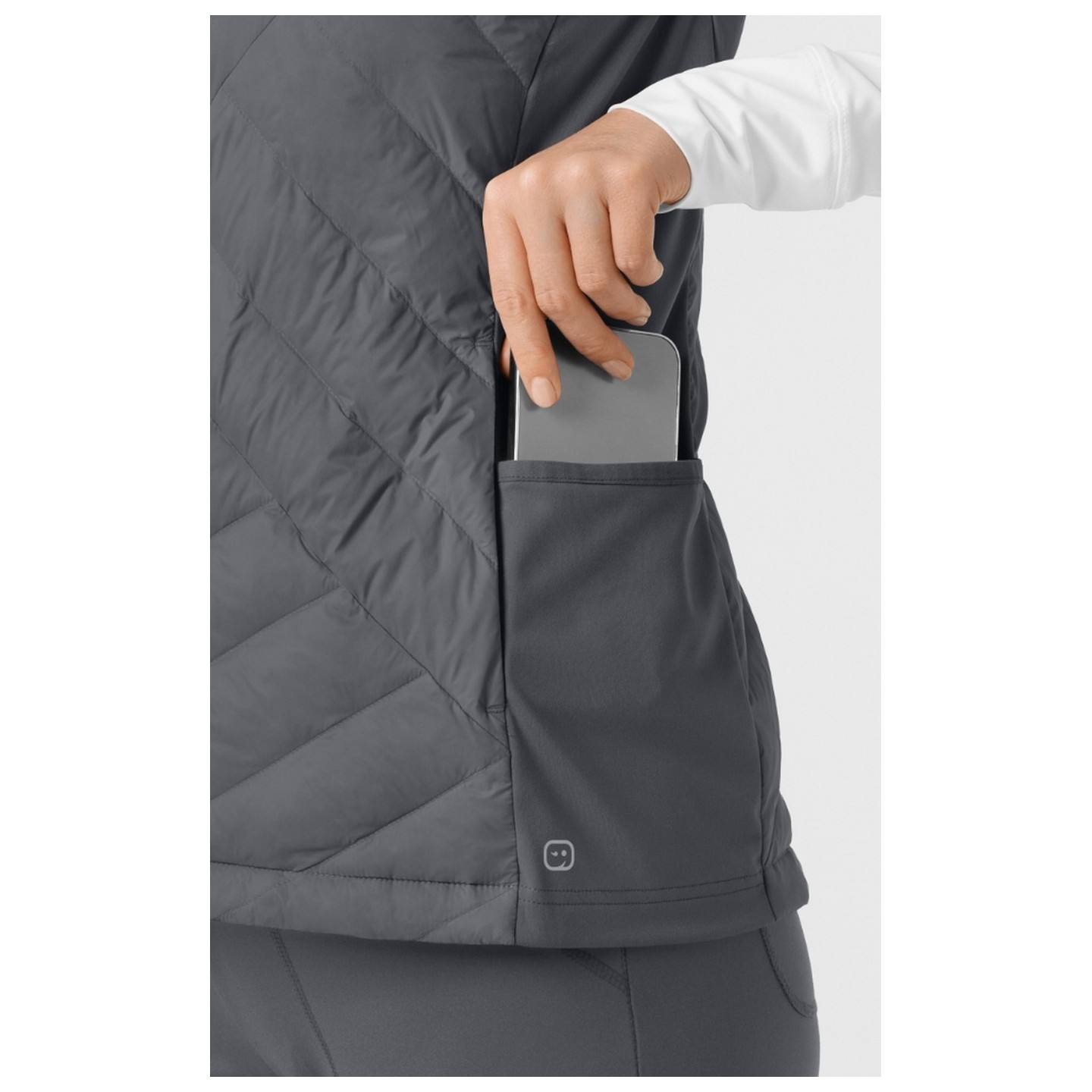 8277 Layers Quilted Puffer 6 Pocket Scrub Vest by WINK