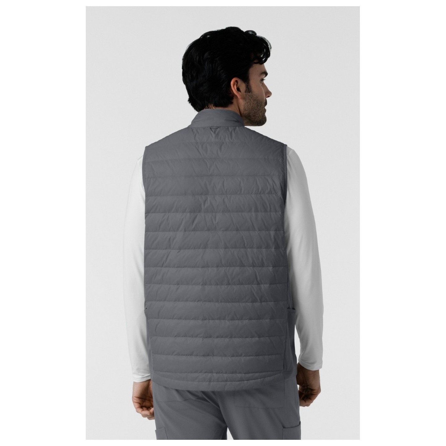 8377 Layers Men's Quilted Puffer 6 Pocket Scrub Vest by WINK