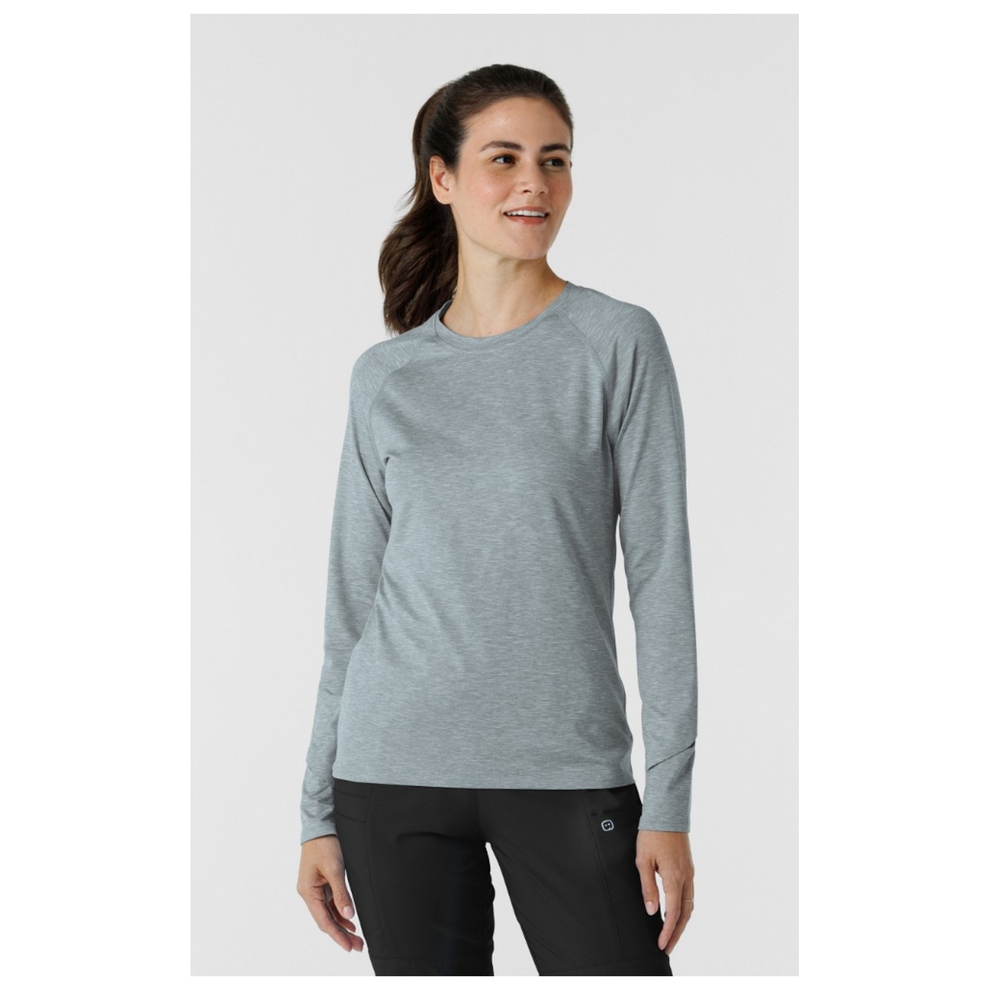 2139 Layers Long Sleeve Underscrub Top with Watch Windows by WINK