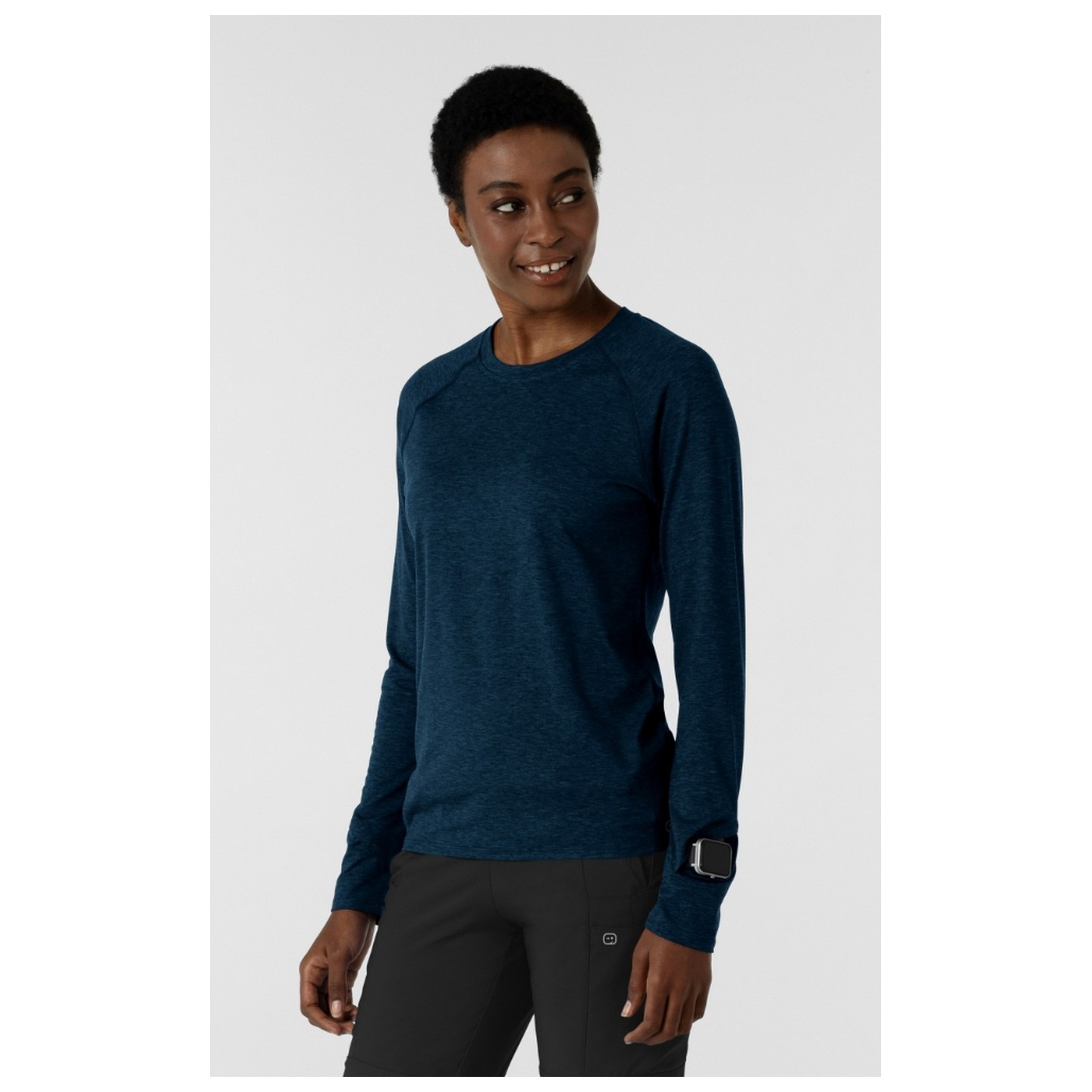 2139 Layers Long Sleeve Underscrub Top with Watch Windows by WINK