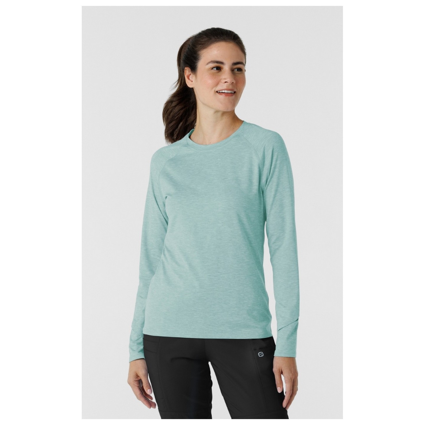 2139 Layers Long Sleeve Underscrub Top with Watch Windows by WINK