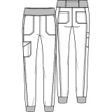 CK011 iFlex Joggeur à Taille Élastique avec 7 Poches par Cherokee