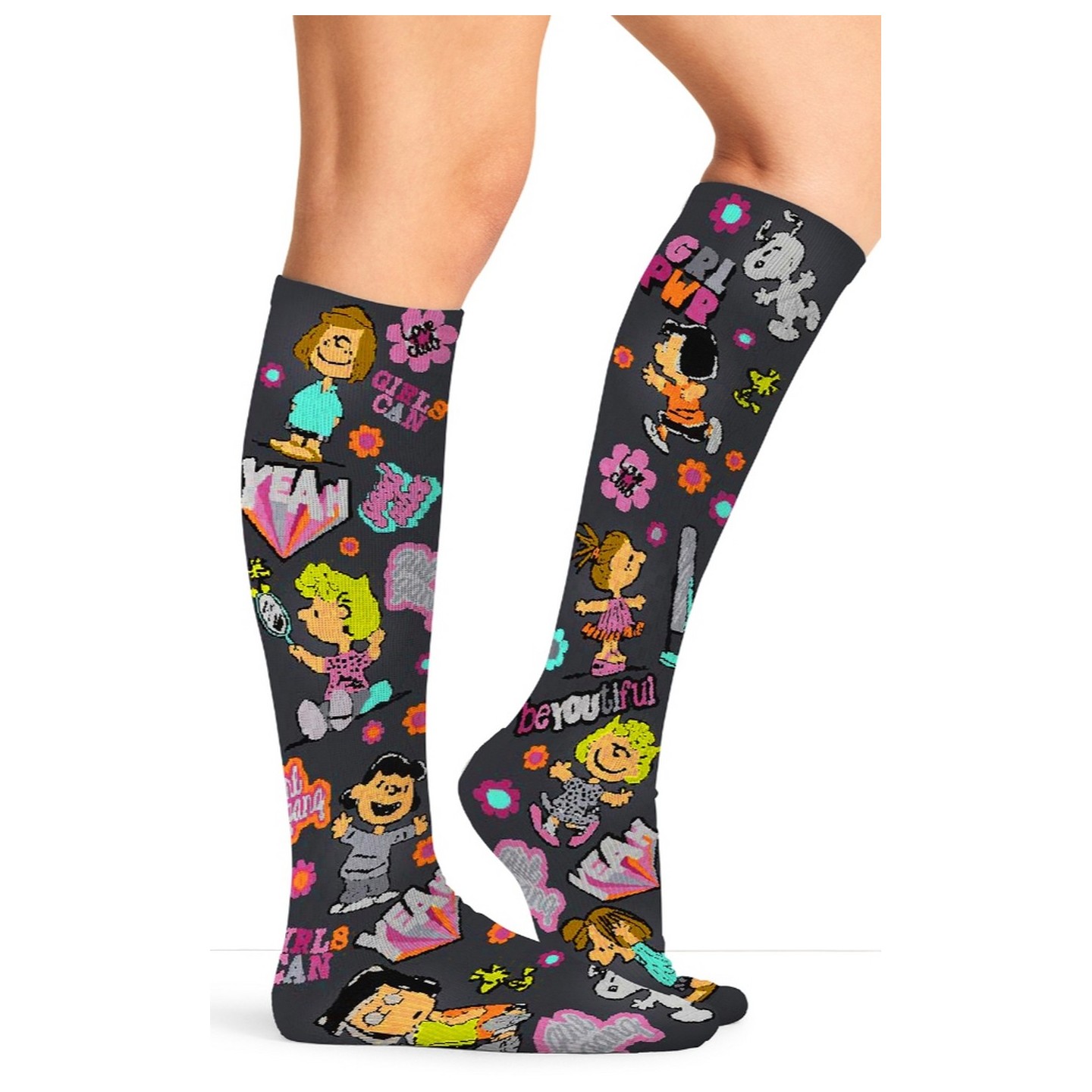 Comfort Support Tooniforms High Compression Print Socks - Girls Can