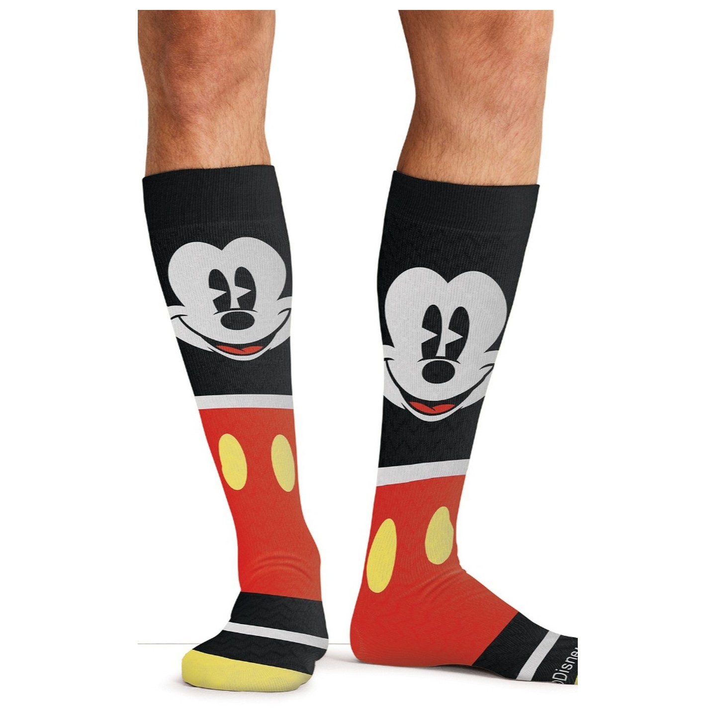 Men's Tooniforms Print Support Graduated Compression Socks by Cherokee Uniforms - Happy Go Mickey
