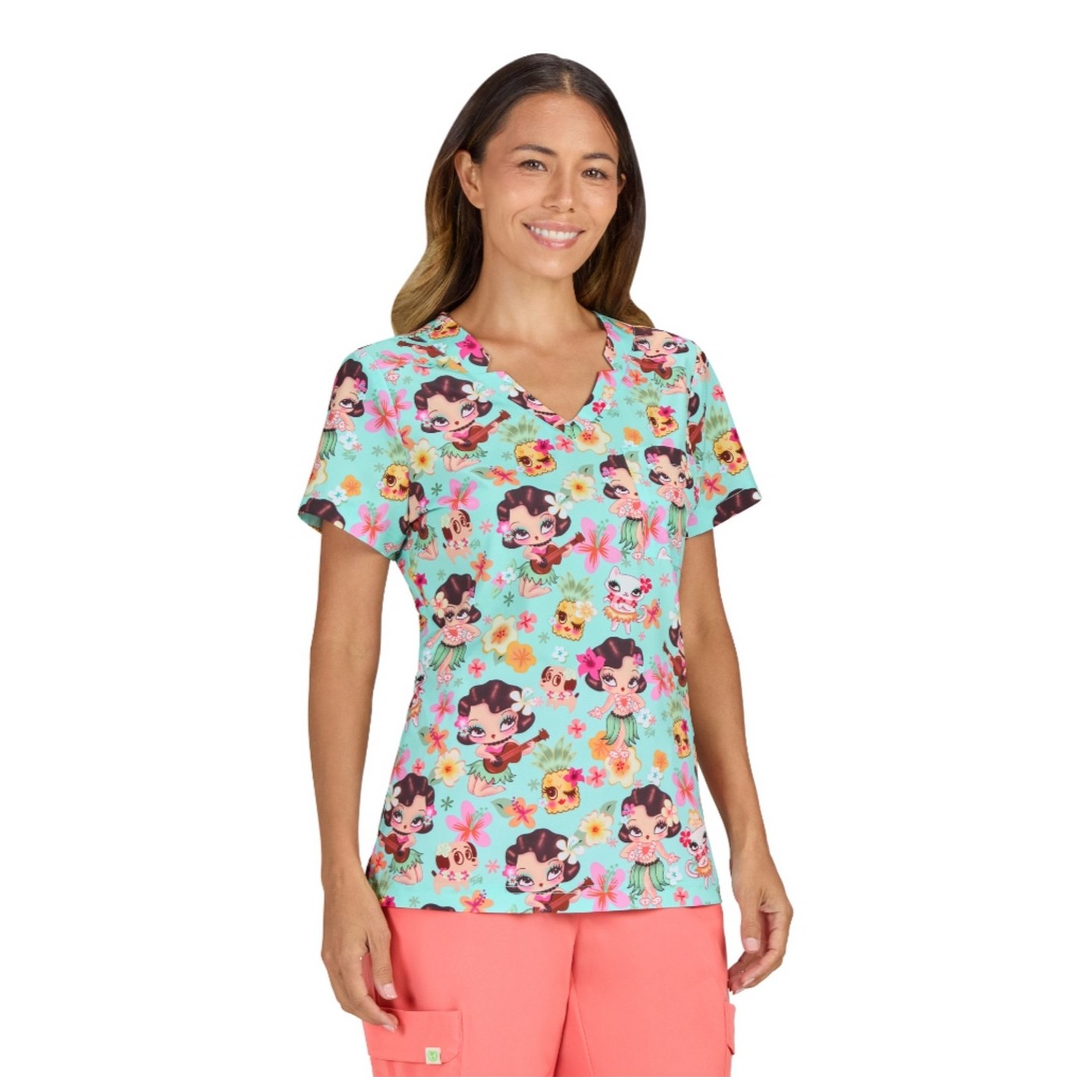 1132PRA Artist Series Kiana Print Top by koi - Hula Lulu