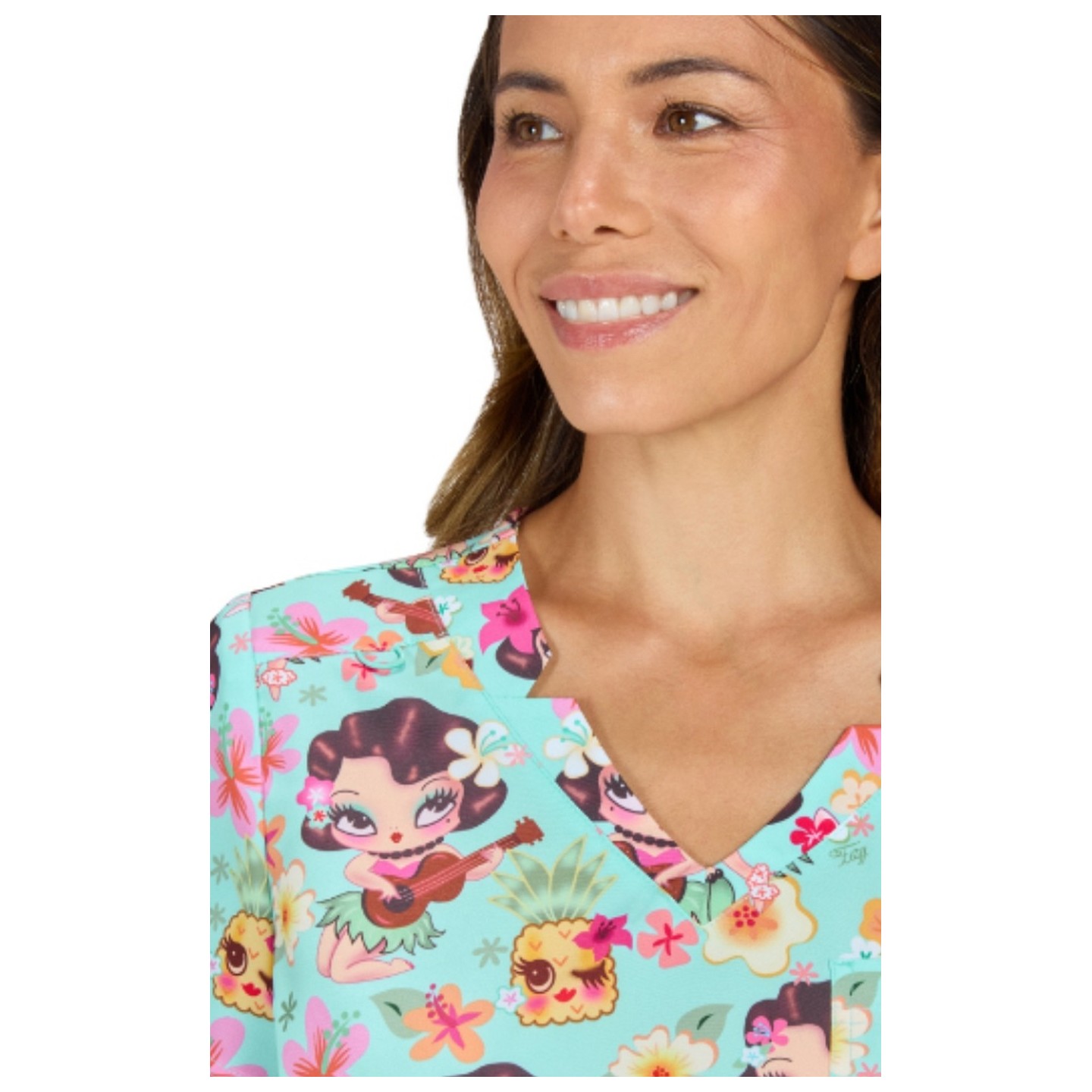 1132PRA Artist Series Kiana Print Top by koi - Hula Lulu
