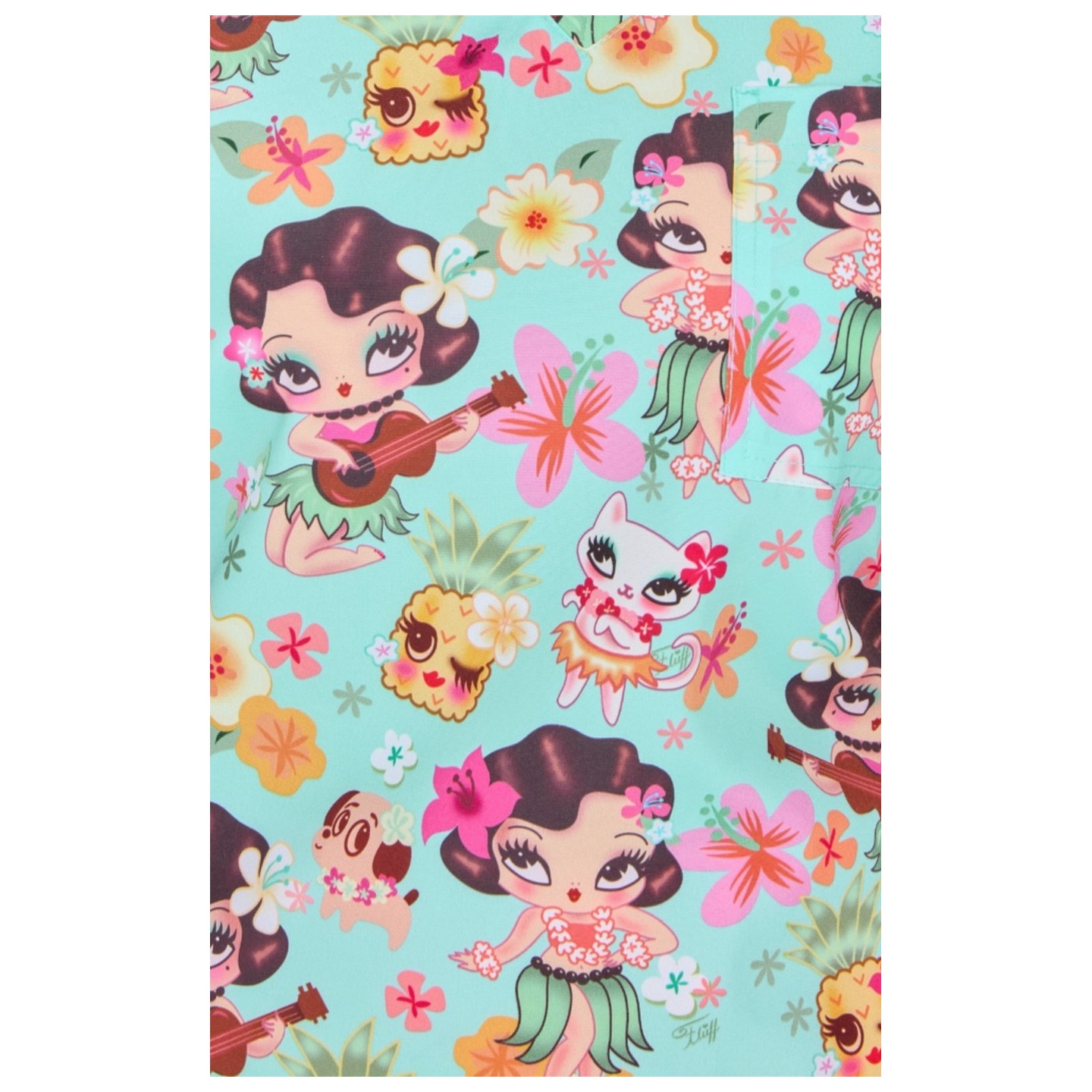 1132PRA Artist Series Kiana Print Top by koi - Hula Lulu