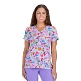 1136PRA Artist Series Momi 2 Pocket Print Top by koi - Liddle Mermaids