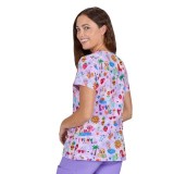 1136PRA Artist Series Momi 2 Pocket Print Top by koi - Liddle Mermaids