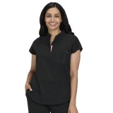 1131 Solis Catrin 2 Pocket Zipper Neck Top by koi