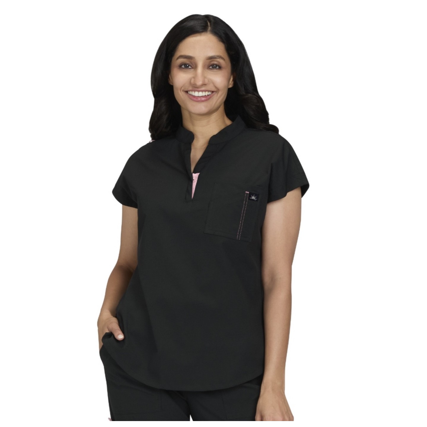 1131 Solis Catrin 2 Pocket Zipper Neck Top by koi