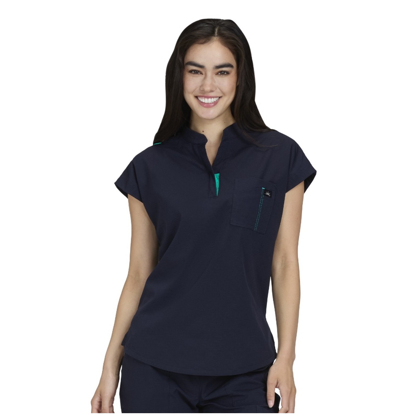 1131 Solis Catrin 2 Pocket Zipper Neck Top by koi