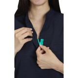 1131 Solis Catrin 2 Pocket Zipper Neck Top by koi