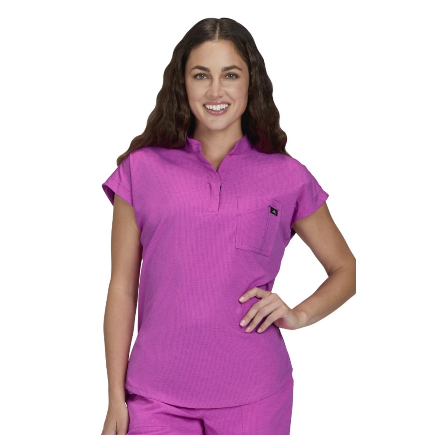 1131 Solis Catrin 2 Pocket Zipper Neck Top by koi