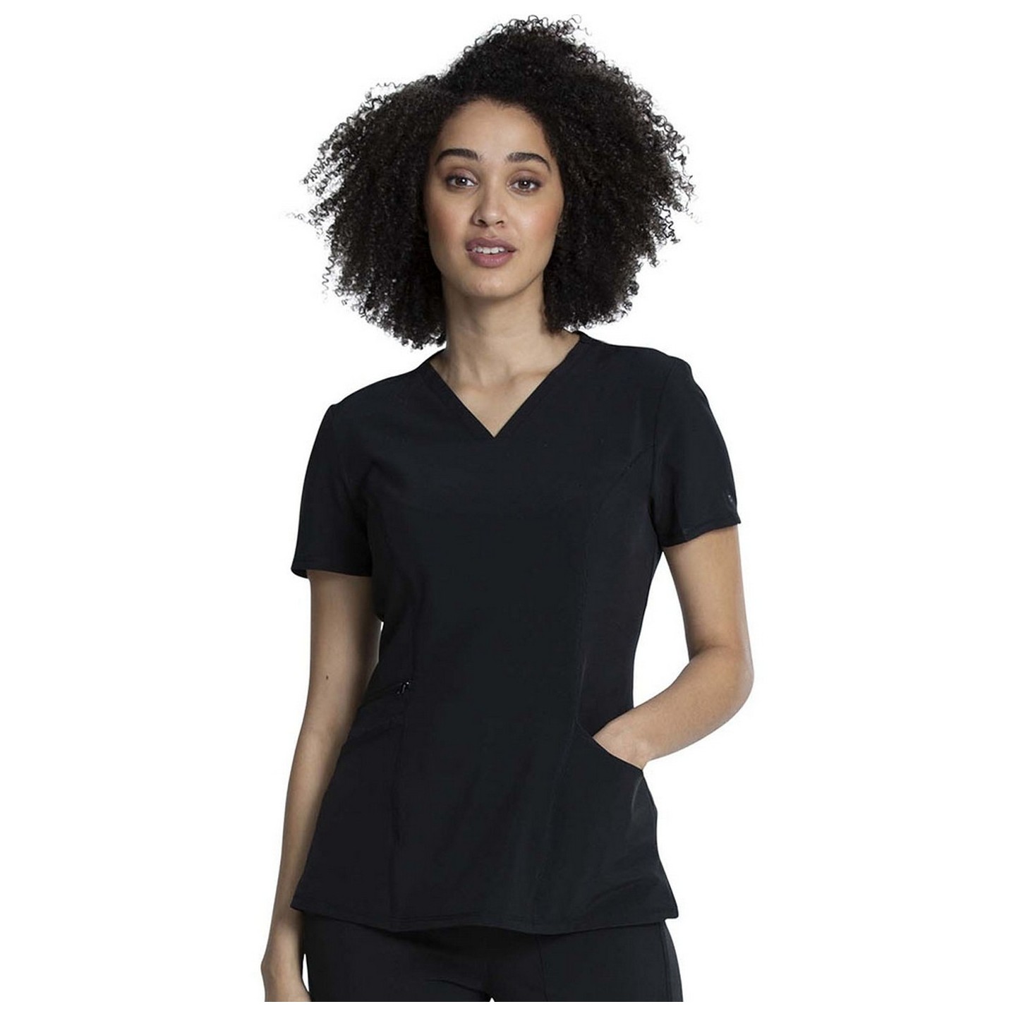 CKA684 Allura Fitted V-Neck 3 Pocket Top by Cherokee