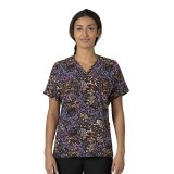 C13314 Carhartt Force Cross-Flex Haut Imprimer Surdimensionné à Col en V pour Femmes - Mini Floral